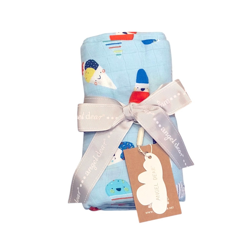 🆕 Angel Dear Blue Ice Cream Cone Swaddle